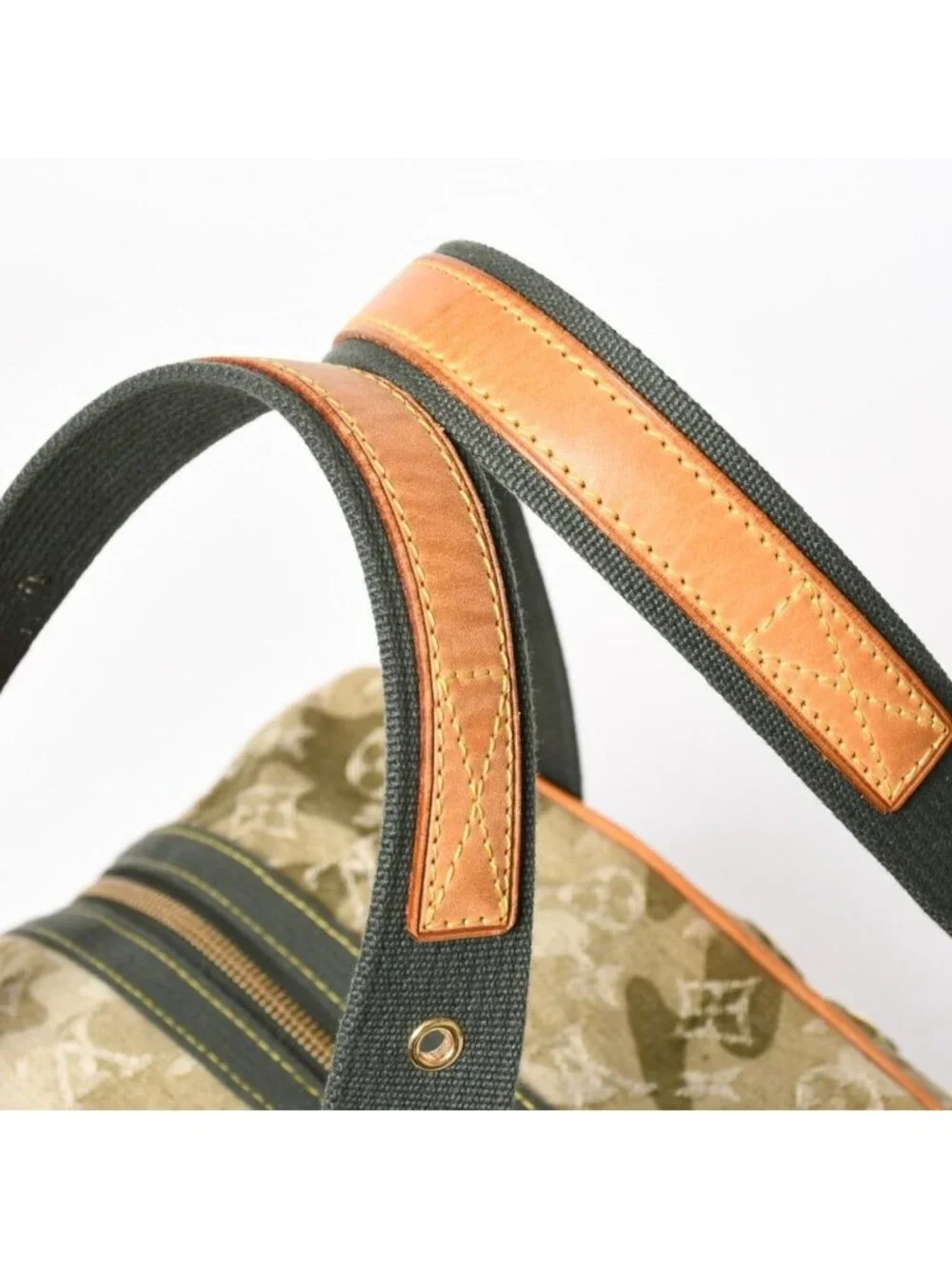 Louis Vuitton Monogram Moflage Denim Jasmine Handbag Khaki Takashi Murakami